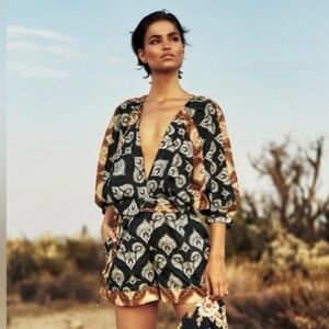 Agua Bendita Linnea Printed Cotton Romper Size M